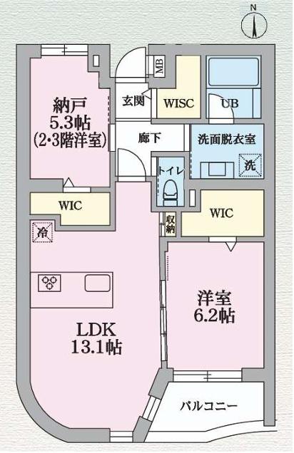 バンレーラ鷹番(1SLDK/1階)の間取り写真