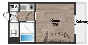 ADEKA-T(1K/4階)の間取り写真