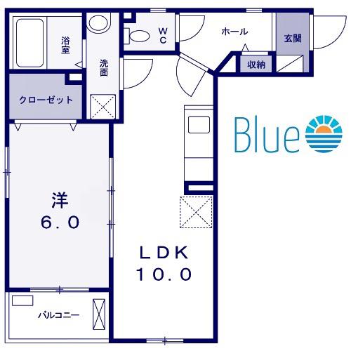 メルベーユ(1LDK/2階)の間取り写真