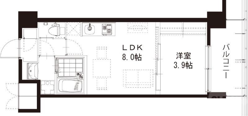 レジディア千里藤白台(1LDK/5階)の間取り写真