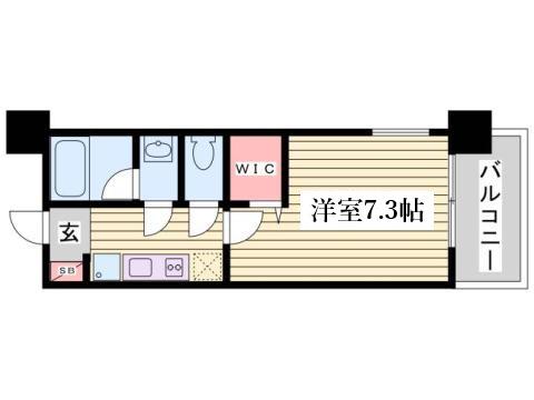 アーバングリーン神戸元町(1K/5階)の間取り写真