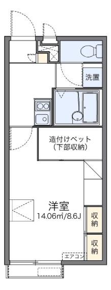 レオパレス南備後(1K/2階)の間取り写真