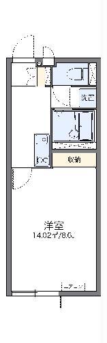 レオネクストセレーネ(1K/2階)の間取り写真