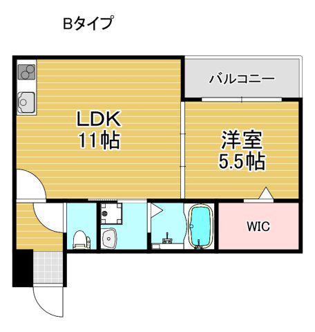 フジパレス住吉遠里小野III番館(1LDK/1階)の間取り写真