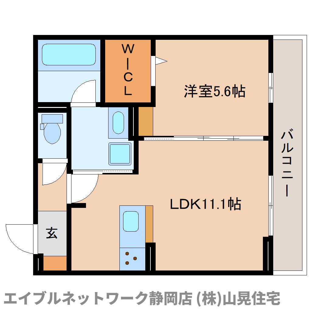 D CREST 若松町(1LDK/2階)の間取り写真