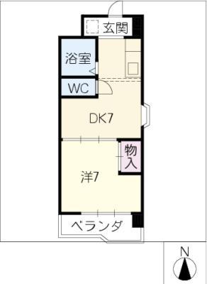 江戸宿阿部喜(1DK/2階)の間取り写真