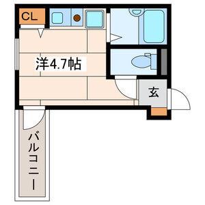 ライムランド汐留(ワンルーム/6階)の間取り写真