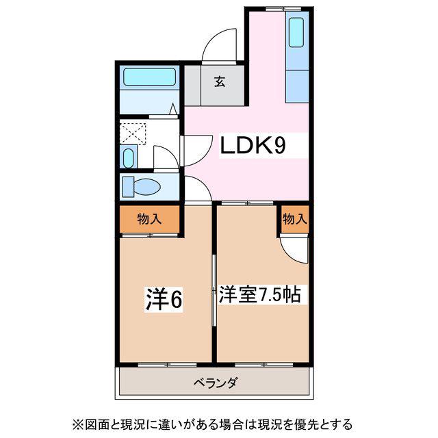 ホワイトパレス(2LDK/1階)の間取り写真