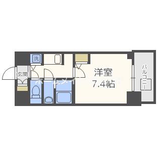 S-RESIDENCE江坂EMINENCE(1K/9階)の間取り写真