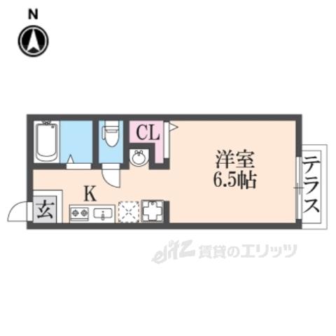 ORION淀(1K/1階)の間取り写真