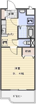 メゾンド・ルミエール(1K/3階)の間取り写真
