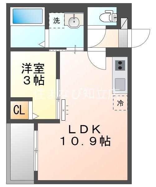 JACK SHIMMEII(1LDK/1階)の間取り写真