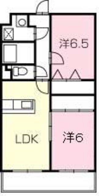 グランドゥール(2LDK/3階)の間取り写真