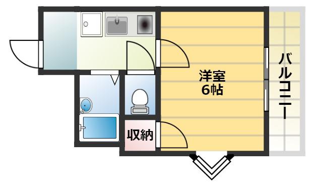 シャトレ淡路(1K/3階)の間取り写真