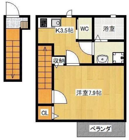 NEOSTAGE(1K/2階)の間取り写真