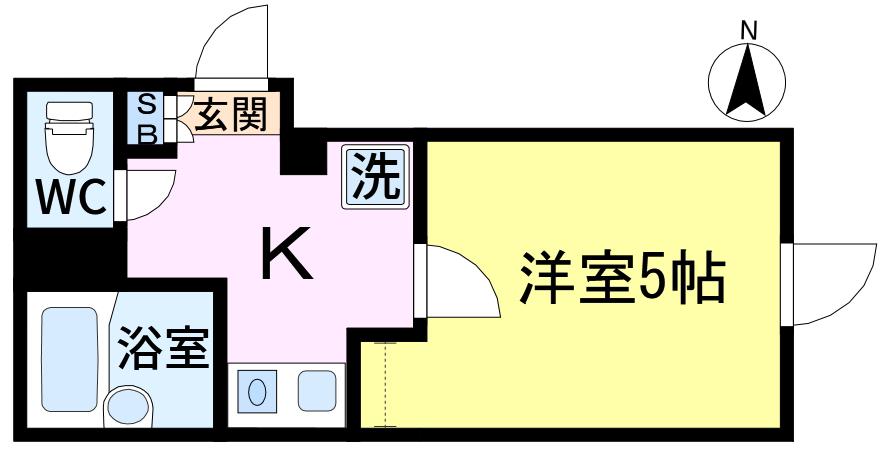 コンフォール新小岩(1K/3階)の間取り写真