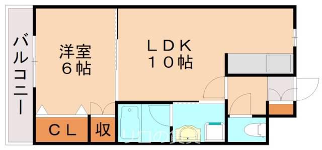ローズフェアリー(1LDK/3階)の間取り写真