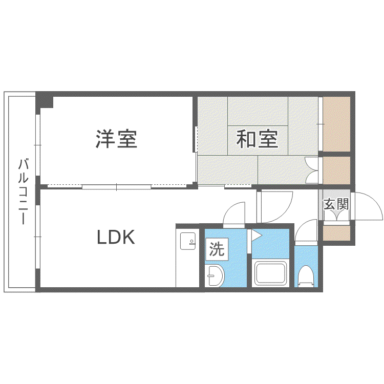 アンジーたかつビル(2LDK/3階)の間取り写真
