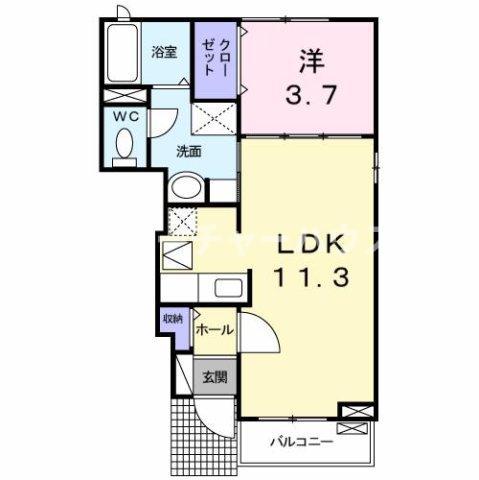 REST BELL I(1LDK/1階)の間取り写真