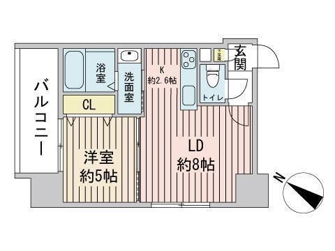 ECLAIR(1LDK/12階)の間取り写真