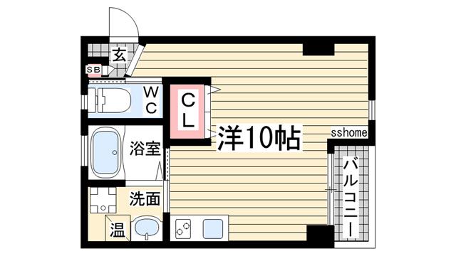 灘STATIONコート(ワンルーム/2階)の間取り写真