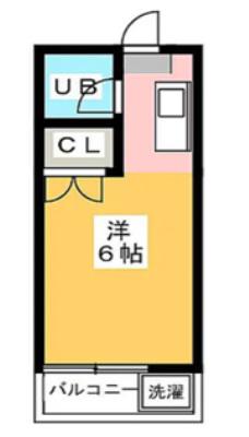 シャトーズフジミ(ワンルーム/3階)の間取り写真