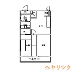 須崎ハイツ(2DK/2階)の間取り写真