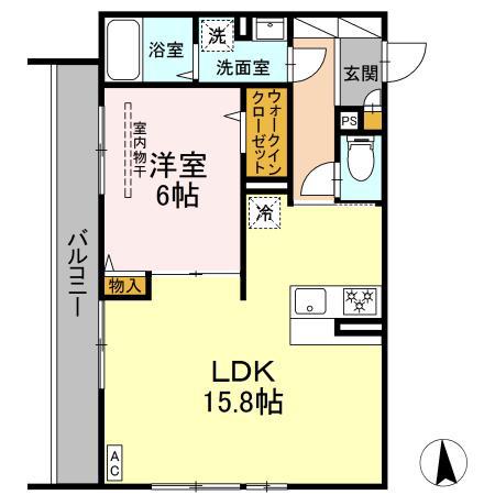 メゾン ド ネージュ東戸塚(1LDK/3階)の間取り写真