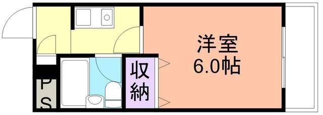 リバティハイツ美園(1K/3階)の間取り写真