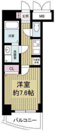 S-RESIDENCE HOMMACHIMARKS(1K/12階)の間取り写真