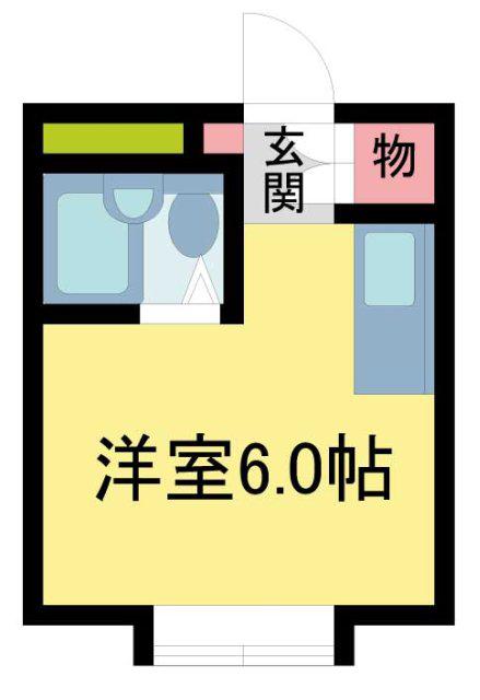 池田グリーンハイツ(1K/2階)の間取り写真