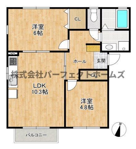 エクセレントYAMAMOTO(2LDK/2階)の間取り写真
