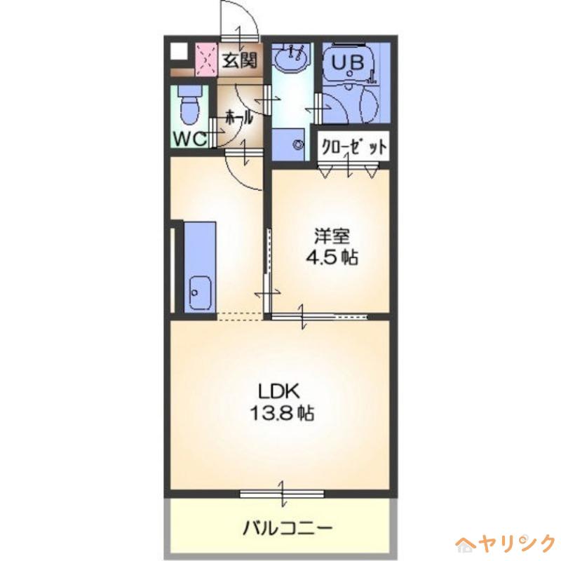 プランドール(1LDK/3階)の間取り写真