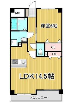 ウィスタリアIII(1LDK/3階)の間取り写真