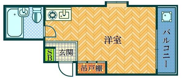 メゾンドアヴニール(ワンルーム/3階)の間取り写真