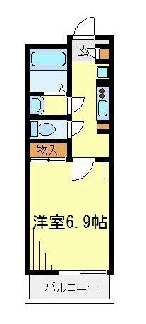 レオネクストラッポラ(1K/3階)の間取り写真