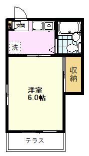 メゾンアイラ(1K/1階)の間取り写真