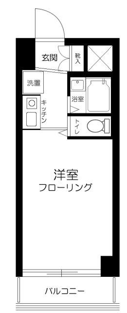 プライムステイ築地(1K/11階)の間取り写真