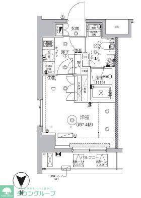 セジョリ武蔵関(1K/4階)の間取り写真