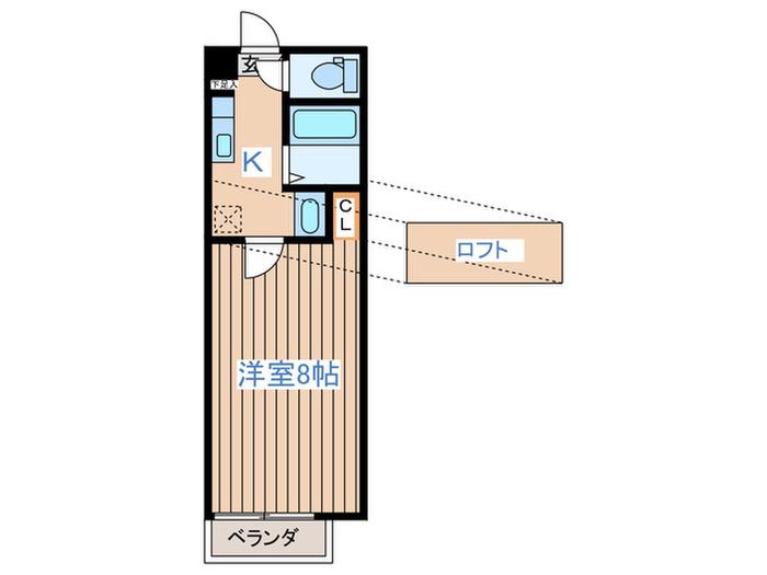 コーポラベンダー(1K/2階)の間取り写真