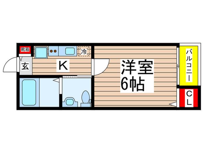 リベルテ船橋夏見(1K/3階)の間取り写真