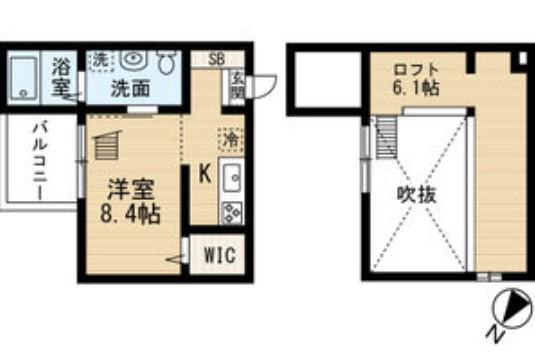 エスパシオナカムラ(ワンルーム/2階)の間取り写真