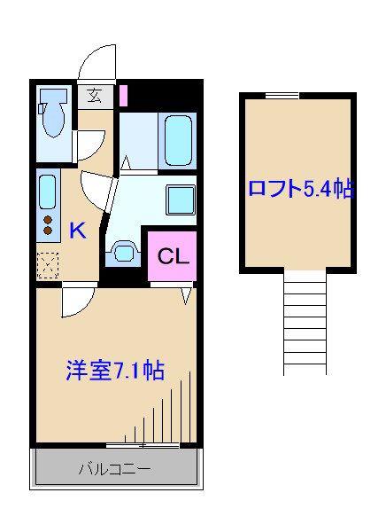FAIS UN REVE日吉本町(ワンルーム/2階)の間取り写真