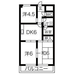 第7近藤ビル(3DK/5階)の間取り写真