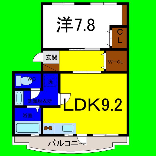 第1ますやマンション(1LDK/2階)の間取り写真
