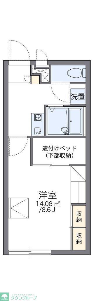 レオパレスサクラザワ(1K/1階)の間取り写真