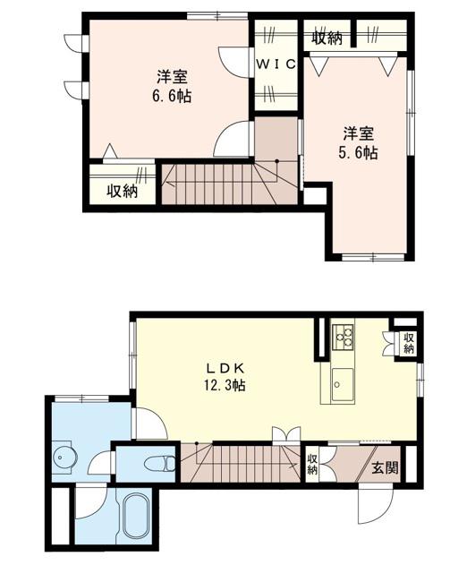 ウィンディ牟礼(2LDK/1階)の間取り写真