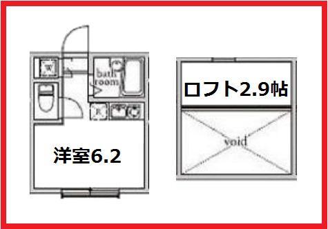 プレシャスオパール(ワンルーム/2階)の間取り写真
