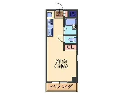 ルマンジュ(ワンルーム/3階)の間取り写真