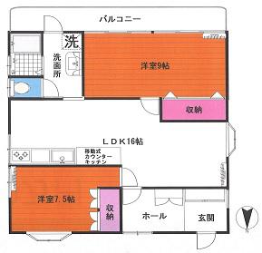メゾンド西巣鴨(2LDK/2階)の間取り写真